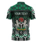 Personalized Nigeria Zipper Polo Shirt Eagle With Tribal Patterns