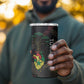 Personalized Senegal 4 in 1 Can Cooler Tumbler Heart Baobab Art Grunge Style