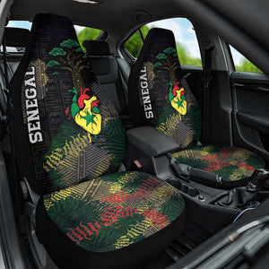 Senegal Car Seat Cover Heart Baobab Art Grunge Style