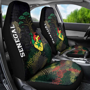 Senegal Car Seat Cover Heart Baobab Art Grunge Style