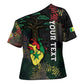 Personalized Senegal Cross Shoulder Shirt Heart Baobab Art Grunge Style