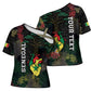 Personalized Senegal Cross Shoulder Shirt Heart Baobab Art Grunge Style