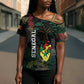 Personalized Senegal Cross Shoulder Shirt Heart Baobab Art Grunge Style