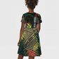 Personalized Senegal Kid Short Sleeve Dress Heart Baobab Art Grunge Style