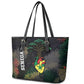 Senegal Leather Tote Bag Heart Baobab Art Grunge Style