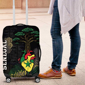 Senegal Luggage Cover Heart Baobab Art Grunge Style