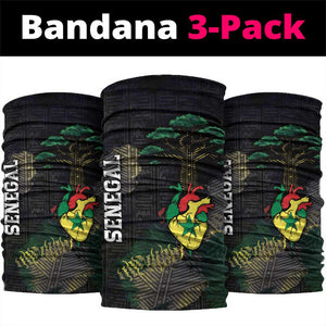 Senegal Neck Gaiter Heart Baobab Art Grunge Style