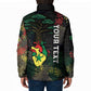 Personalized Senegal Padded Jacket Heart Baobab Art Grunge Style