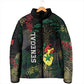 Personalized Senegal Padded Jacket Heart Baobab Art Grunge Style