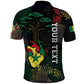 Personalized Senegal Polo Shirt Heart Baobab Art Grunge Style