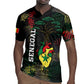 Personalized Senegal Rugby Jersey Heart Baobab Art Grunge Style