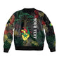 Personalized Senegal Sleeve Zip Bomber Jacket Heart Baobab Art Grunge Style