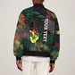 Personalized Senegal Sleeve Zip Bomber Jacket Heart Baobab Art Grunge Style