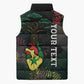 Personalized Senegal Sleeveless Puffer Jacket Heart Baobab Art Grunge Style