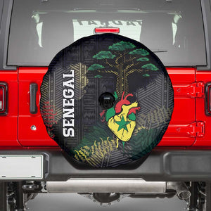 Senegal Spare Tire Cover Heart Baobab Art Grunge Style