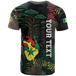 Personalized Senegal T shirt Heart Baobab Art Grunge Style