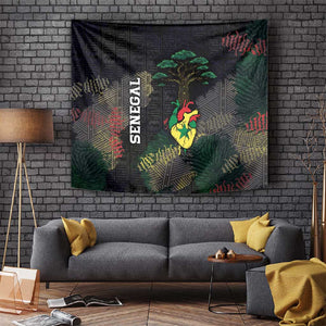 Senegal Tapestry Heart Baobab Art Grunge Style