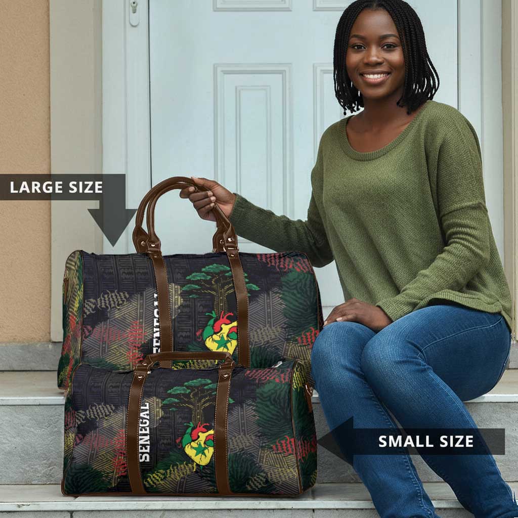 Senegal Travel Bag Heart Baobab Art Grunge Style