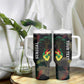 Personalized Senegal Tumbler With Handle Heart Baobab Art Grunge Style