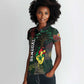 Personalized Senegal Women Polo Shirt Heart Baobab Art Grunge Style