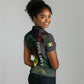 Personalized Senegal Women Polo Shirt Heart Baobab Art Grunge Style