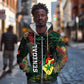 Personalized Senegal Zip Hoodie Heart Baobab Art Grunge Style