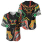 African Juneteenth Freedom Day 1865 Baseball Jersey Colors Liquid Marble With Broken Chains