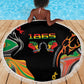 African Juneteenth Freedom Day 1865 Beach Blanket Colors Liquid Marble With Broken Chains