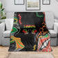 African Juneteenth Freedom Day 1865 Blanket Colors Liquid Marble With Broken Chains