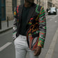 African Juneteenth Freedom Day 1865 Blazer Colors Liquid Marble With Broken Chains