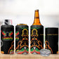 African Juneteenth Freedom Day 1865 4 in 1 Can Cooler Tumbler Colors Liquid Marble With Broken Chains