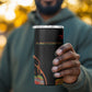 African Juneteenth Freedom Day 1865 4 in 1 Can Cooler Tumbler Colors Liquid Marble With Broken Chains