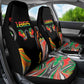 African Juneteenth Freedom Day 1865 Car Seat Cover Colors Liquid Marble With Broken Chains