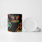 African Juneteenth Freedom Day 1865 Ceramic Mug Colors Liquid Marble With Broken Chains
