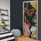 African Juneteenth Freedom Day 1865 Door Cover Colors Liquid Marble With Broken Chains
