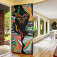 African Juneteenth Freedom Day 1865 Door Cover Colors Liquid Marble With Broken Chains