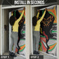 African Juneteenth Freedom Day 1865 Door Cover Colors Liquid Marble With Broken Chains