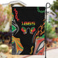 African Juneteenth Freedom Day 1865 Garden Flag Colors Liquid Marble With Broken Chains