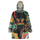 African Juneteenth Freedom Day 1865 Kid Wearable Blanket Hoodie Colors Liquid Marble With Broken Chains