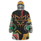 African Juneteenth Freedom Day 1865 Kid Wearable Blanket Hoodie Colors Liquid Marble With Broken Chains
