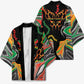 African Juneteenth Freedom Day 1865 Kimono Colors Liquid Marble With Broken Chains