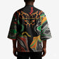 African Juneteenth Freedom Day 1865 Kimono Colors Liquid Marble With Broken Chains