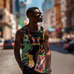 African Juneteenth Freedom Day 1865 Men Tank Top Colors Liquid Marble With Broken Chains