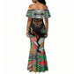 African Juneteenth Freedom Day 1865 Mermaid Dress Colors Liquid Marble With Broken Chains