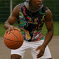 African Juneteenth Freedom Day 1865 Sleeveless Hoodie Colors Liquid Marble With Broken Chains