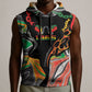 African Juneteenth Freedom Day 1865 Sleeveless Hoodie Colors Liquid Marble With Broken Chains