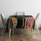 African Juneteenth Freedom Day 1865 Tablecloth Colors Liquid Marble With Broken Chains