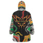 African Juneteenth Freedom Day 1865 Wearable Blanket Hoodie Colors Liquid Marble With Broken Chains