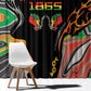 African Juneteenth Freedom Day 1865 Window Curtain Colors Liquid Marble With Broken Chains