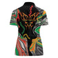 African Juneteenth Freedom Day 1865 Women Polo Shirt Colors Liquid Marble With Broken Chains